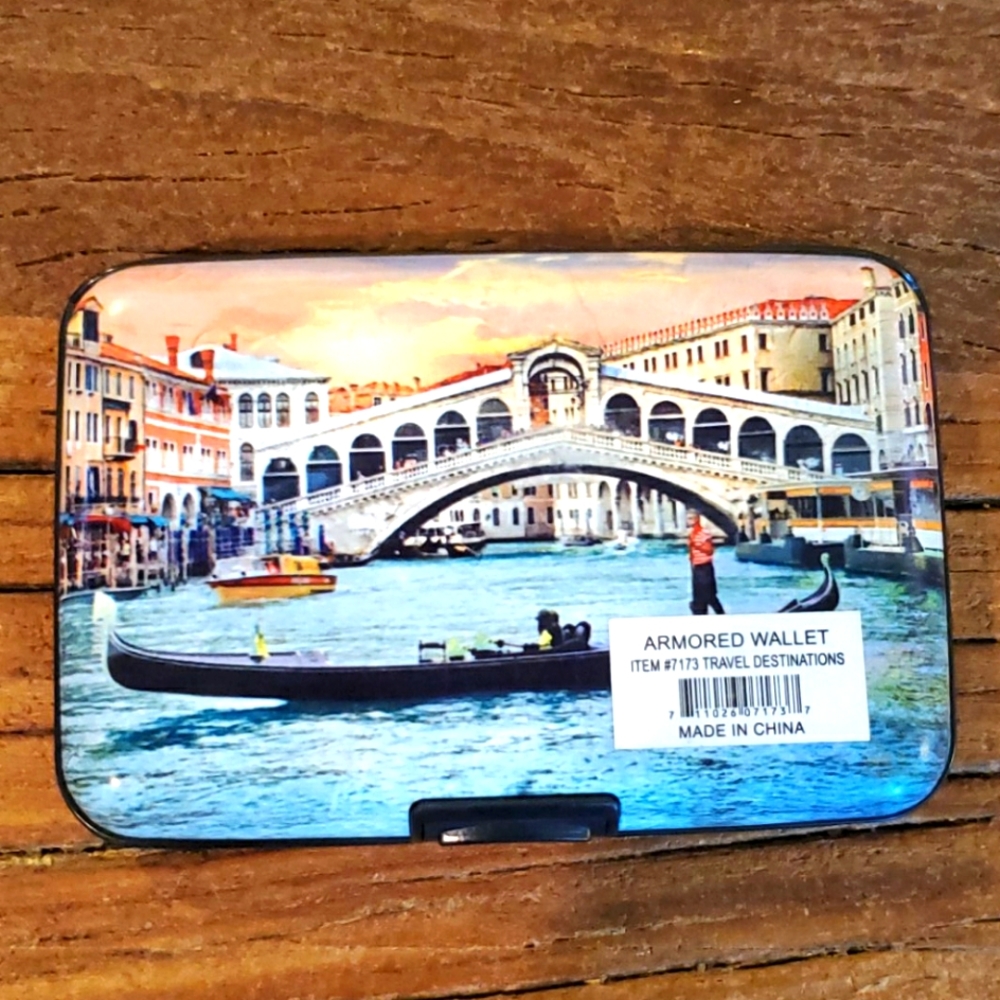 Armored wallet card holder